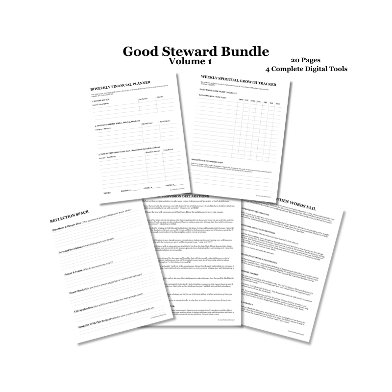 The Good Steward Bundle Volume 1 (20 Page Digital Download)