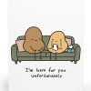 Funny Emotional Support Potato Card – Sarcastic Friendship Card