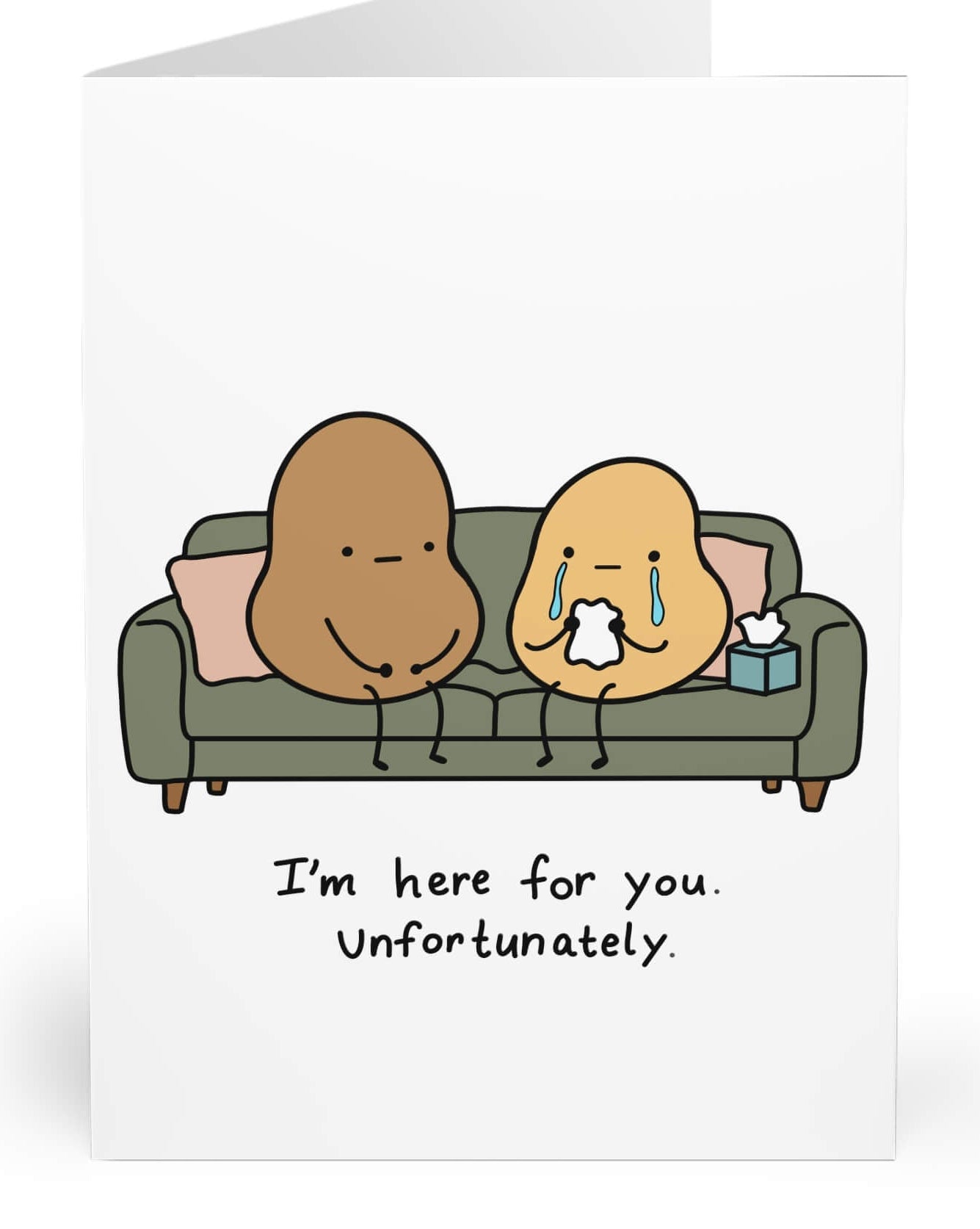 Funny Emotional Support Potato Card – Sarcastic Friendship Card
