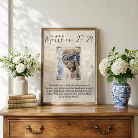 Matthew 27-29 Bible verse wallart