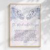 St Michaels Prayer Angel Wings Wall Art Digital Download