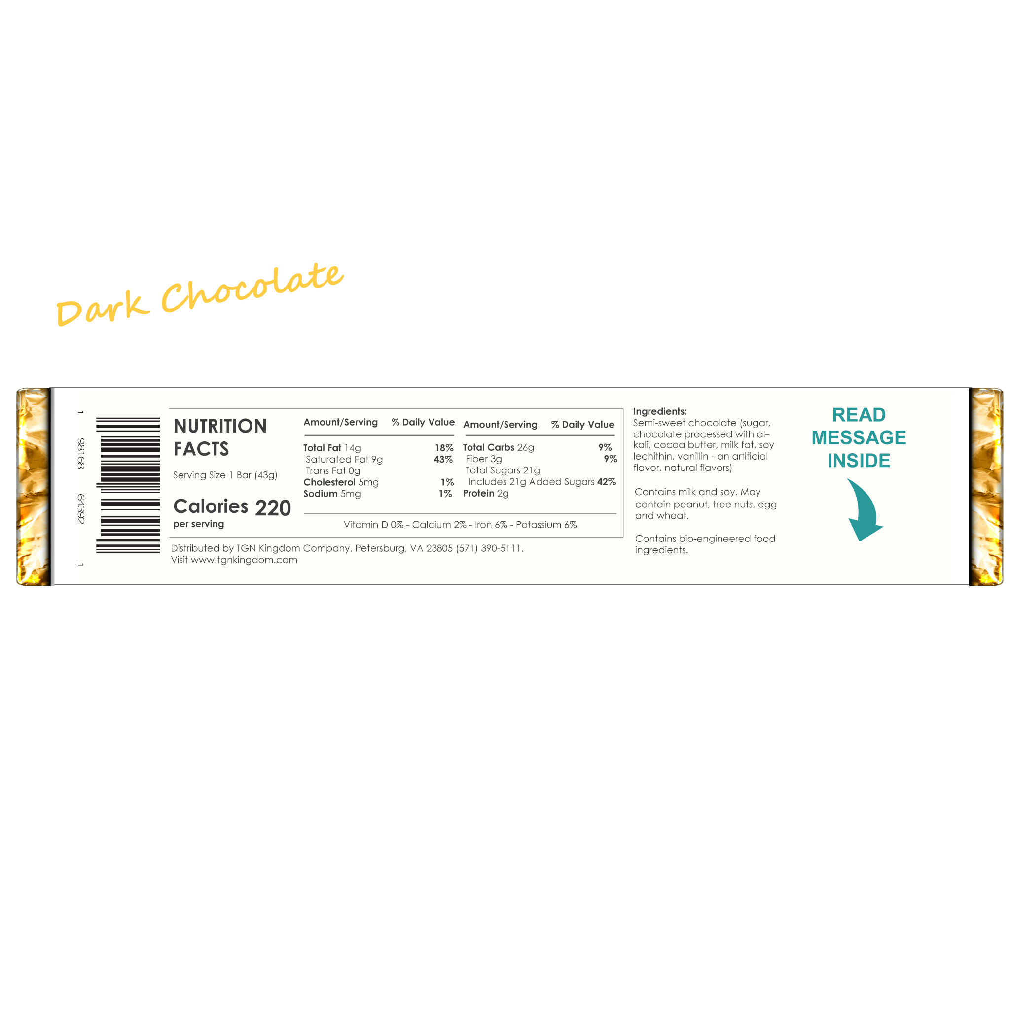 12x Kingdom Gospel Chocolate Bars (Dark, Milk, Peanut Butter, Caramel) - Image 7