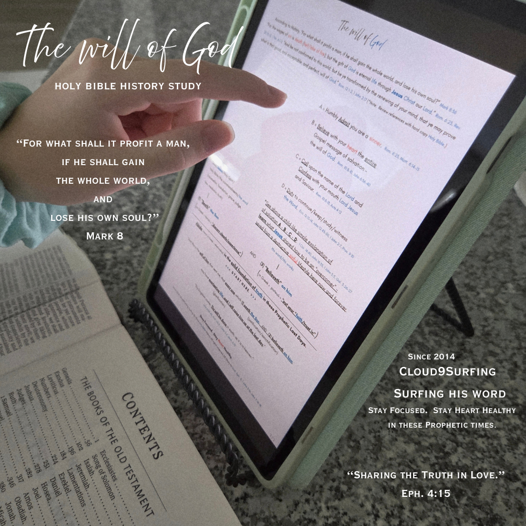 #1 Priority = Are you saved families? "The will of God" - Holy Bible History Study for ALL ages in these Prophetic Times.